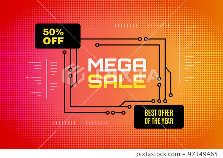 Promotional sale banner template design Promotional sale banner template design 97149465