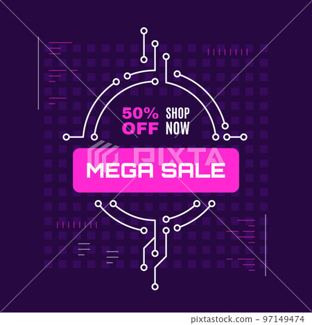 Promotional sale banner template design Promotional sale banner template design 97149474