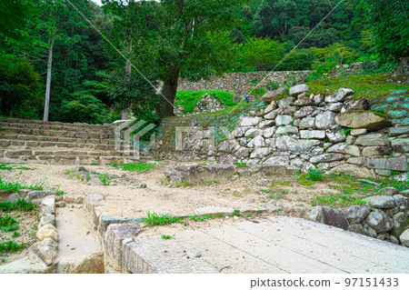 [Japan's Top 100 Castles] Azuchi Castle Hideyoshi Hashiba House Ishigaki 1 Omihachiman City, Shiga Prefecture 97151433