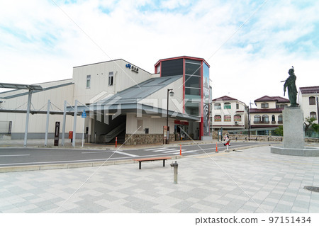 JR Biwako Line Azuchi Station North Exit station building and scenery in front of the station Omihachiman City, Shiga Prefecture 97151434