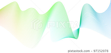 Streamline blend image with colorful gradation lines 97152078