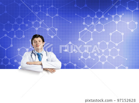 Doctor with banner 97152628