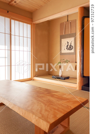 A Japanese-style room with a Buddhist altar and alcove A Japanese-style room with a Buddhist altar and alcove 97152719