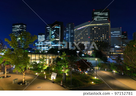 [Osaka Prefecture] Night view of Osaka Business Park and Castle Garden Osaka 97152781