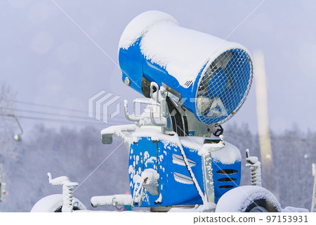 professional artificial snow machine cannon making snowflakes from water for skiing resort professional artificial snow machine cannon making snowflakes from water for skiing resort 97153931