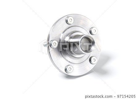 car wheel hub isolated on white. car parts 97154205