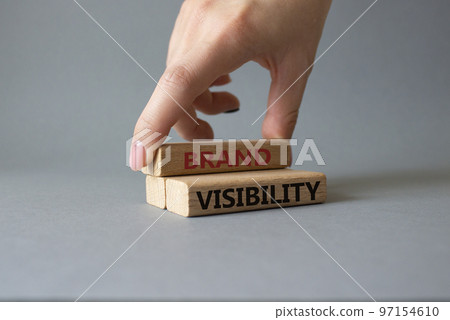 Brand visibility symbol. Wooden blocks with words Brand visibility. Beautiful grey background. Businessman hand. Business and Brand visibility concept. Copy space. Brand visibility symbol. Wooden blocks with words Brand visibility. Beautiful grey background. Businessman hand. Business and Brand visibility concept. Copy space. 97154610