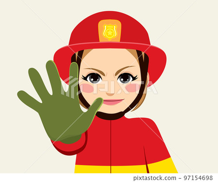 Female worker warning Female worker warning 97154698