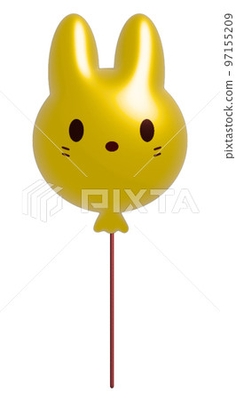 Illustration material of a rabbit-shaped balloon Illustration material of a rabbit-shaped balloon 97155209
