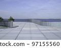 Yokosuka Museum of Art, a landscape with perspective of the sea, horizon and tiles 97155560