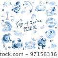 12星座-唱黃道帶-素材（藍色） 97156336