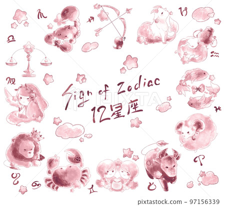 12星座-生肖之歌-素材(桃) 12星座-生肖之歌-素材(桃) 97156339