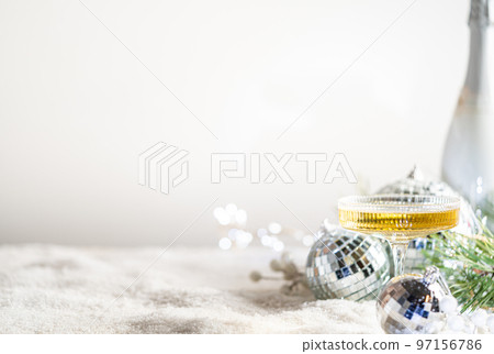 Festive New Year champagne 97156786