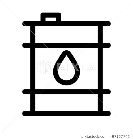 Simple fuel drum icon. Storage of crude oil. vector. Simple fuel drum icon. Storage of crude oil. vector. 97157745
