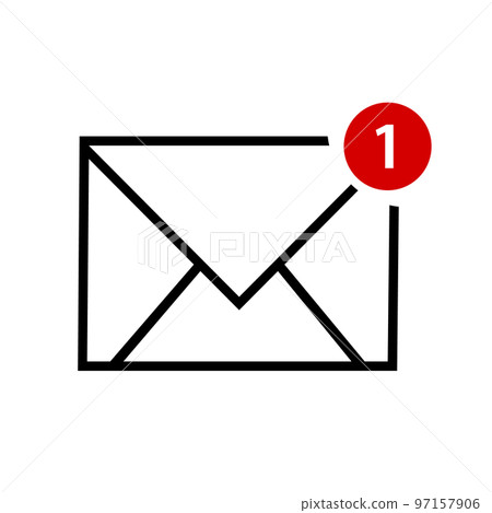 1 email notification icon. vector. 1 email notification icon. vector. 97157906