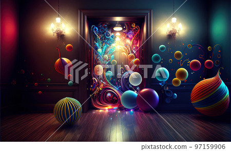 fantastic design renovation in a room with a portal on the wall leading to a fairy tale land fantastic design renovation in a room with a portal on the wall leading to a fairy tale land 97159906