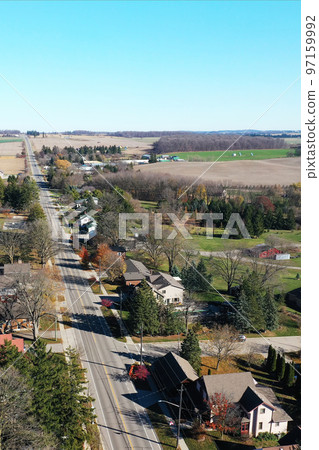 Aerial vertical of New Dundee, Ontario, Canada Aerial vertical of New Dundee, Ontario, Canada 97159992