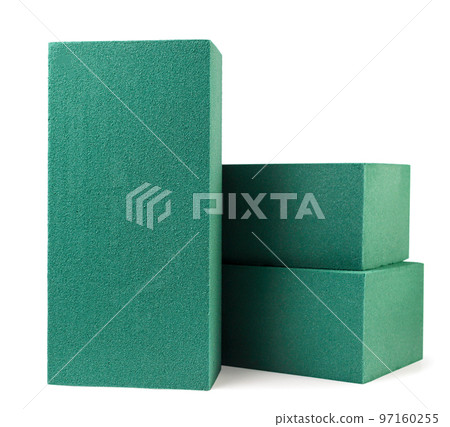 Floral sponges on a white background. Isolated floral brick Floral sponges on a white background. Isolated floral brick 97160255
