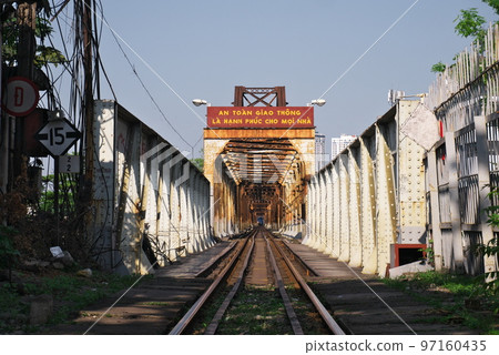 Railway in Hanoi city. Hanoi-Haiphong Line / Hanoi, Vietnam Railway in Hanoi city. Hanoi-Haiphong Line / Hanoi, Vietnam 97160435