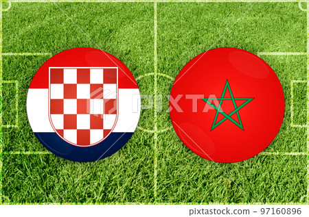 Croatia vs Morocco football match Croatia vs Morocco football match 97160896