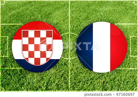 Croatia vs France football match Croatia vs France football match 97160897