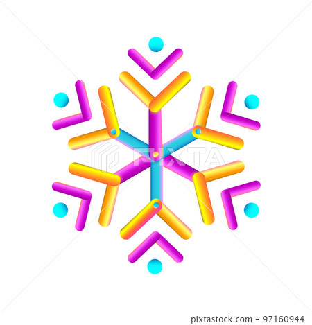 Oval strips geometric snowflake. Png Oval strips geometric snowflake. Png 97160944
