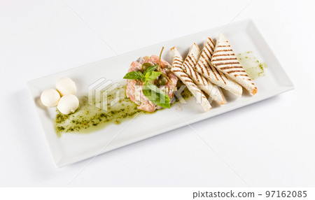 meat dish with garnish meat dish with garnish 97162085