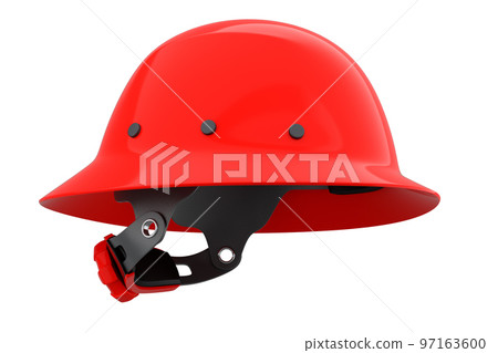 Red safety helmet or hard cap isolated on white background Red safety helmet or hard cap isolated on white background 97163600