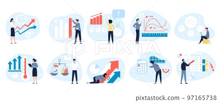 Benchmarking testing concept. Operational improvements, solutions and characteristics. Manager measure money, compare and indicate, recent vector scenes Benchmarking testing concept. Operational improvements, solutions and characteristics. Manager measure money, compare and indicate, recent vector scenes 97165738
