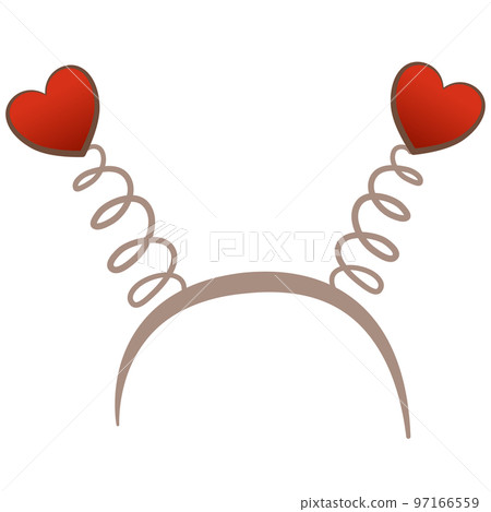 valentine's day headband with hearts and spirals 97166559