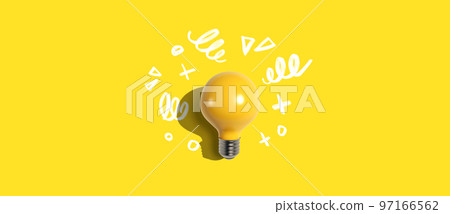 Idea light bulb with hand drawing sketch 97166562