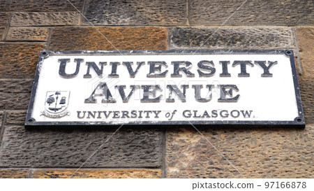 University Avenue in Glasgow street sign University Avenue in Glasgow street sign 97166878