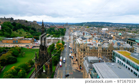 Scott Memorial in the city center of Edinburgh New Town Scott Memorial in the city center of Edinburgh New Town 97167019