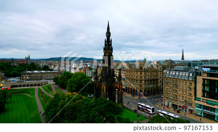 Scott Memorial in the city center of Edinburgh New Town Scott Memorial in the city center of Edinburgh New Town 97167153