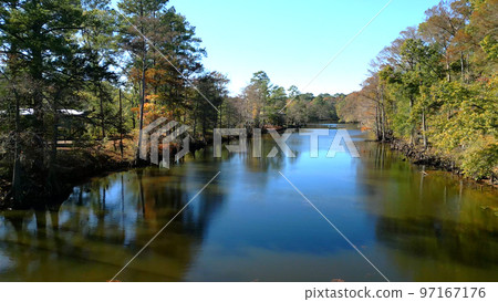 Big Cypress Bayou River at Caddo Lake State Park - CADDO LAKE, UNITED STATES - NOVEMBER 04, 2022 97167176