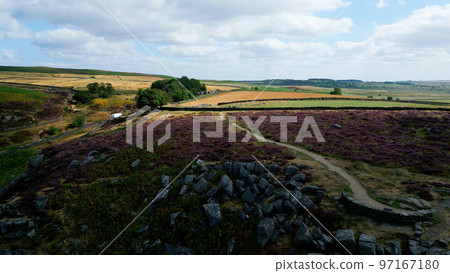 Peak District National Park - aerial view - travel photography 97167180
