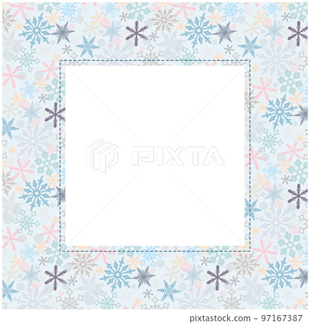 Snowflake pattern pattern frame square 97167387