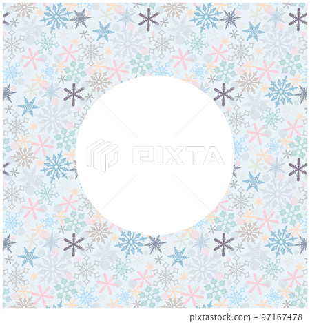 Snowflake pattern pattern frame circular 97167478