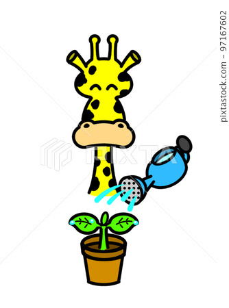Plant watering giraffe 97167602