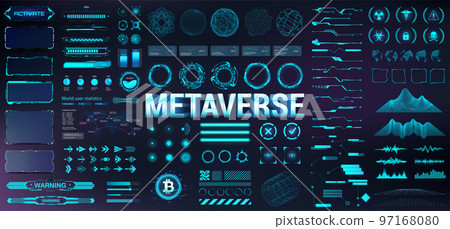 New Futuristic User Interface - HUD, Sci-fi UI, UX, KIT 97168080