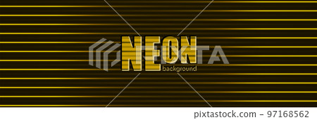 Yellow neon laser lines abstract background 97168562