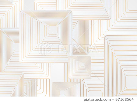 Grey abstract background with golden squares 97168564
