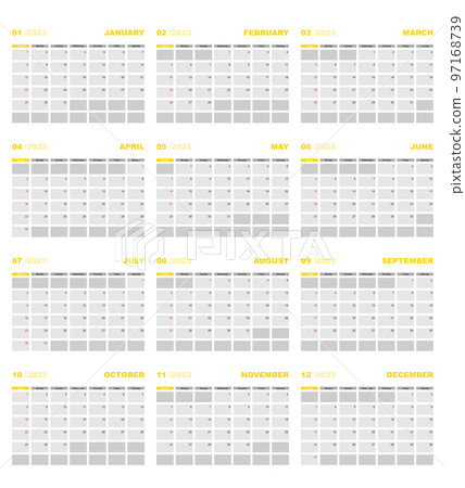 Calendar for 2023. Week starts on sunday. Calendar for 2023. Week starts on sunday. 97168739