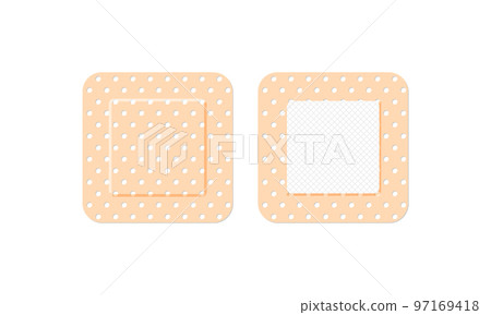 Medical plaster. First aid band plaster strip medical patch. Wound cross plastering band and porous bandage plasterers 97169418