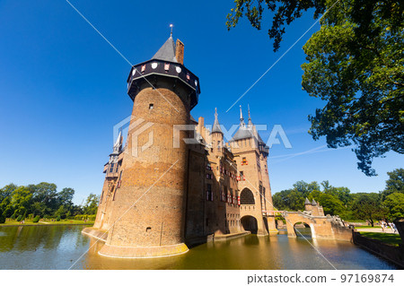 Summer landscape with a view of the ancient Castle De Haar Summer landscape with a view of the ancient Castle De Haar 97169874