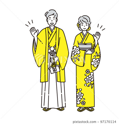 New Year's person kimono 97170114