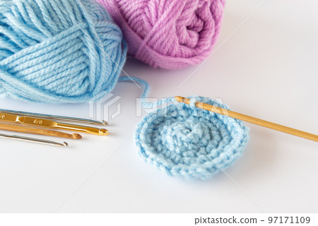 針織腈綸洗滌器 Knitting yarn 100% acrylic eco-scrubber 97171109