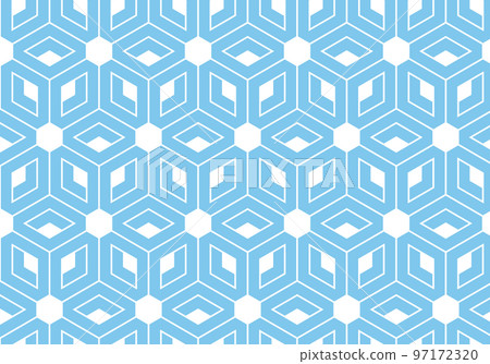Abstract geometric pattern. A seamless vector background. White and blue ornament. Graphic modern pattern. Simple lattice graphic design Abstract geometric pattern. A seamless vector background. White and blue ornament. Graphic modern pattern. Simple lattice graphic design 97172320