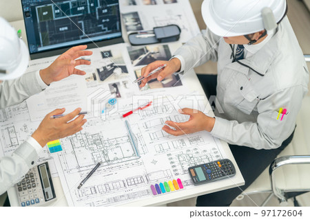 現場代理施工監理一級建築師繪圖會議施工現場手勢現場例會 97172604