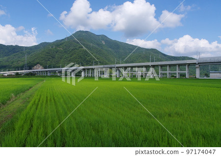 Hokuriku Shinkansen Extension Work Between Hinoyama Tunnel and Wakimoto Tunnel Minami Echizen Town July 2022 97174047